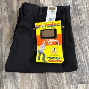 Wrangler Cowboy Cut Jeans Mens 36x38 Black 13MWZWK Original Fit NWT
